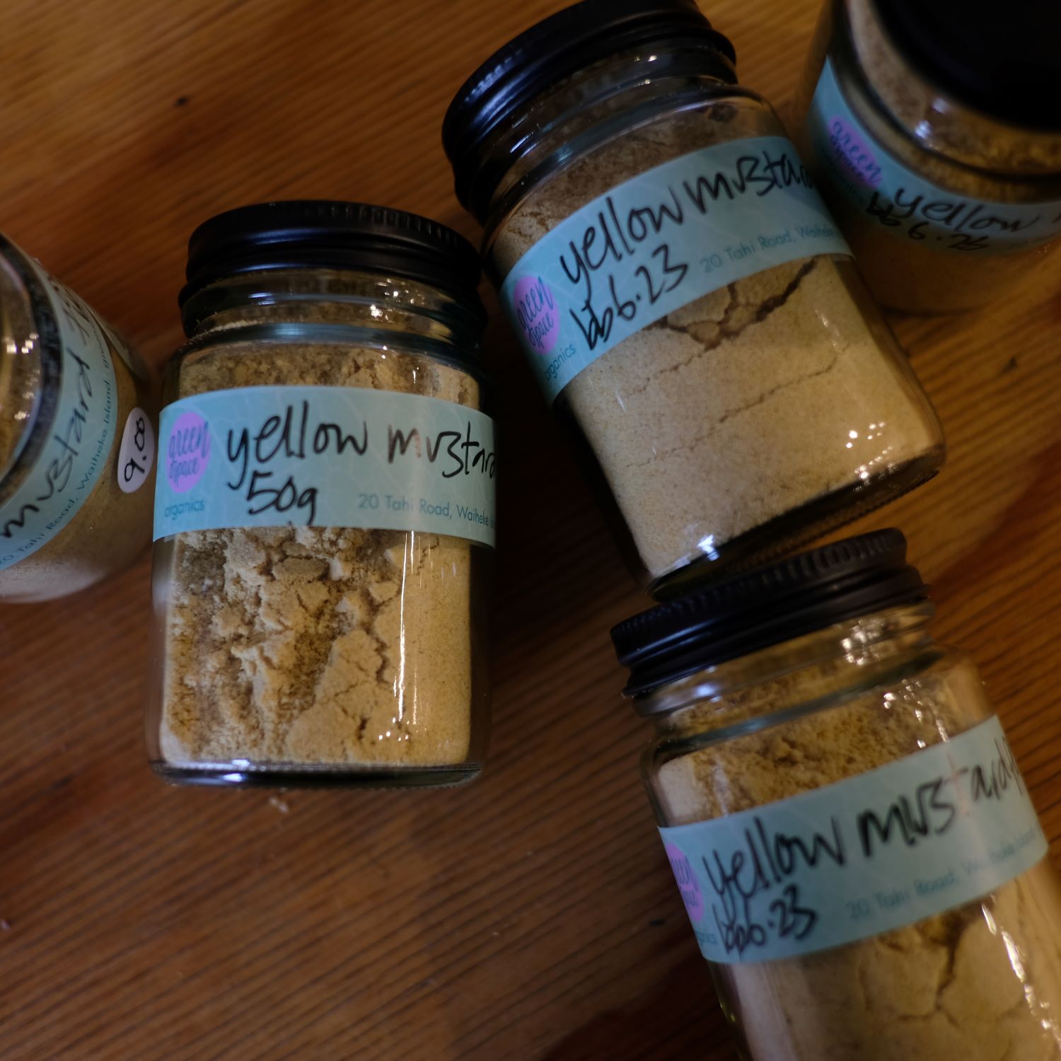 Yellow mustard powder greenspace